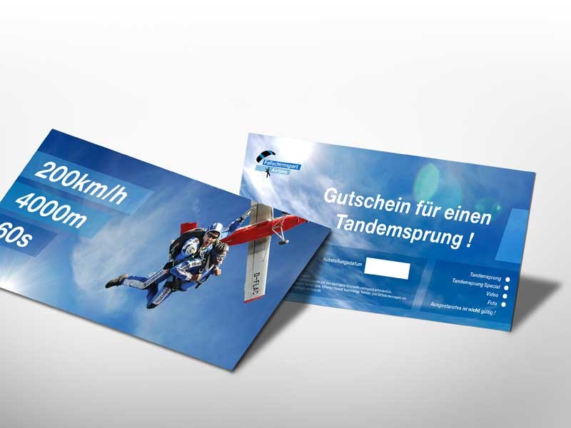 Gutschein - Fallschirmsport Airtime